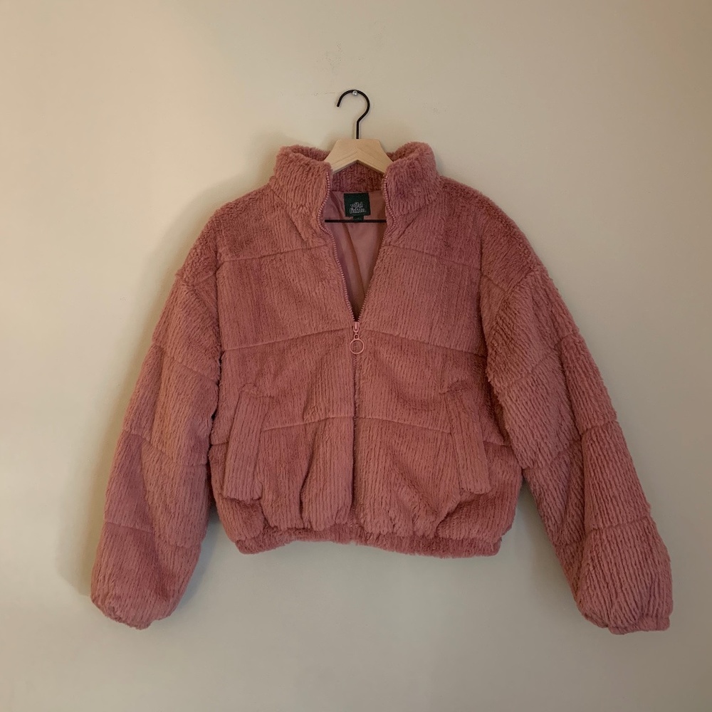 Women's Feathered Cord Puffer Jacket